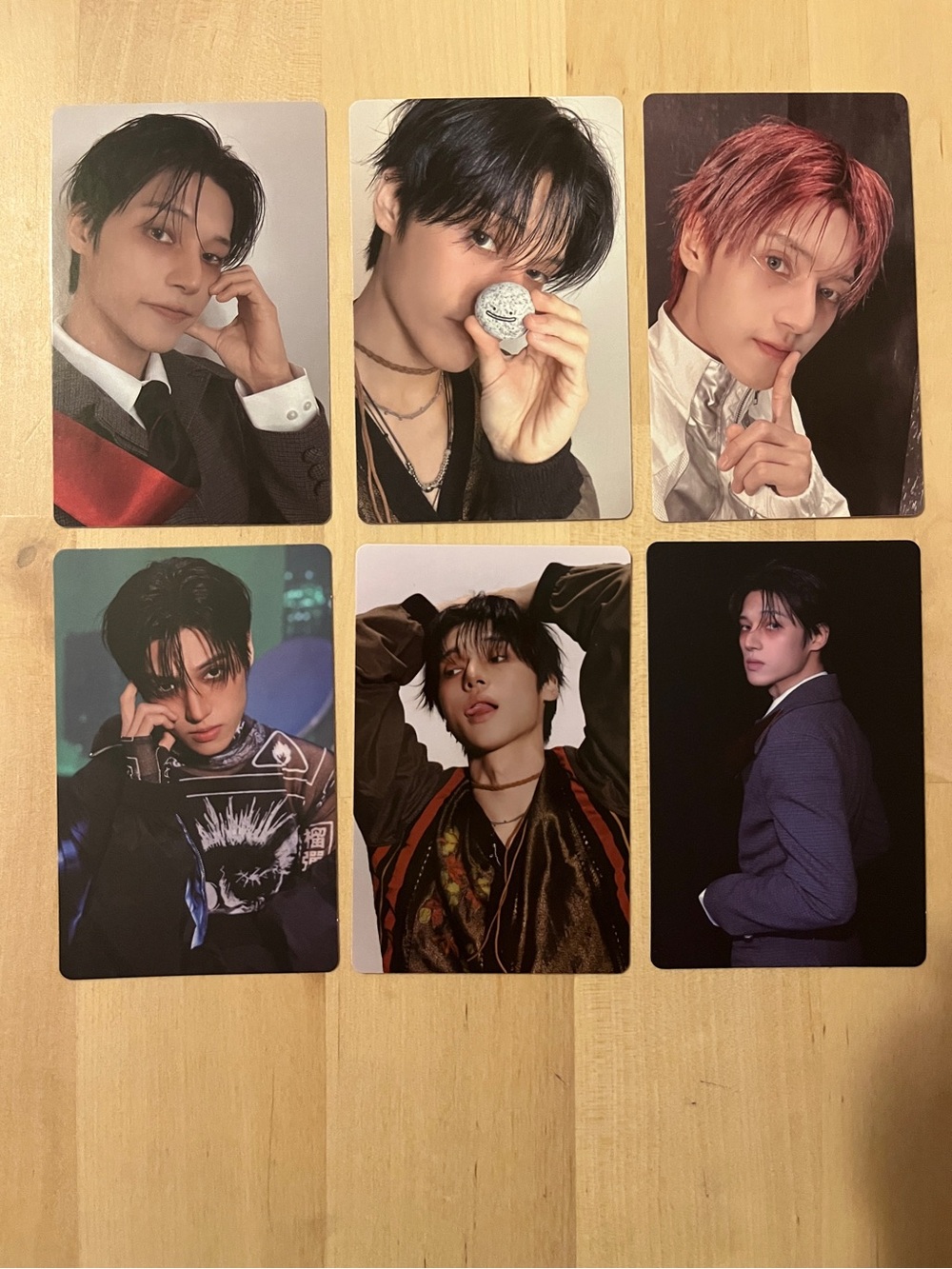 Set of six OFFICIAL Wooyoung of Ateez photocards (set # 2)